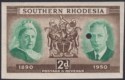 Click for more photos and details Southern Rhodesia 1950 KGVI Diamond Jubilee 2d Imperf Printer