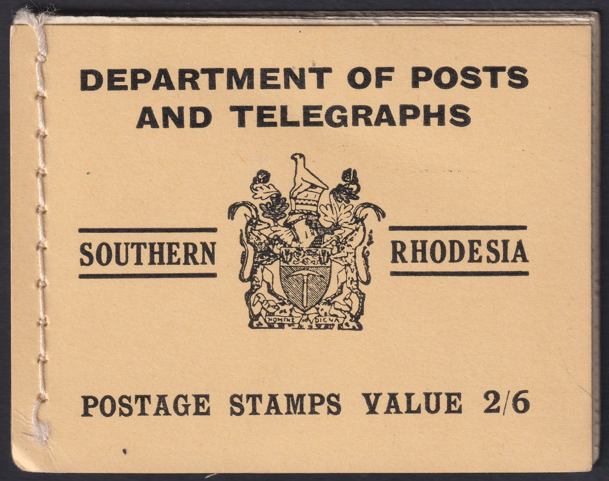 Southern Rhodesia c1946 KGVI 2sh6d Stamp Booklet Complete SB4b cat £350
