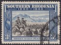 Click for more photos and details Southern Rhodesia 1940 KGVI 3d with Smoke Signal Variety Used SG57b cat £140