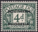 Click for more photos and details Southern Rhodesia 1951 KGVI Postage Due 4d Dull Grey-Green UM Mint SG D6 cat£300