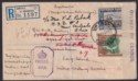 Click for more photos and details Southern Rhodesia 1942 KGVI 3d + 4d Used on Censored Redirected Reg Cover to USA