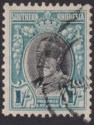 Click for more photos and details Southern Rhodesia 1935 KGV Field Marshal 1sh Black + Blue p11½ Used SG23a cat£75