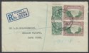 Click for more photos and details Southern Rhodesia 1936 KGV ½d x2 + 2d x2 Used on Registered Cover NATIVE CTR Pmk