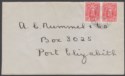 Click for more photos and details Southern Rhodesia 1934 KGV 1d Pair Used on Cover MARULA TANK to Port Elizabeth