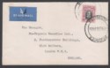 Click for more photos and details Southern Rhodesia 1937 KGV 6d Used on Airmail Cover SG20b SALISBURY to London