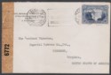 Click for more photos and details Southern Rhodesia 1942 KGVI Falls 3d Used on Cover SALISBURY w Censor Tape