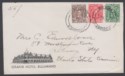 Click for more photos and details Southern Rhodesia KGV 1½d, 1d, ½d Used Grand Hotel Illustrated Cover BULAWAYO