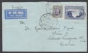 Click for more photos and details Southern Rhodesia 1934 KGV 8d + Falls 3d Used Air Cover LALAPANZI to Austria