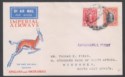 Click for more photos and details Southern Rhodesia 1931 KGV 4d+1d Experimental First Flight Cover Used Windhoek