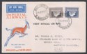 Click for more photos and details Southern Rhodesia 1932 KGV 3d+2d First Flight Cover Used BULAWAYO - Broken Hill