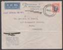 Click for more photos and details Southern Rhodesia 1934 KGV 4d First Flight Cover Used SALISBURY to Zomba