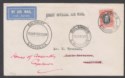 Click for more photos and details Southern Rhodesia 1932 KGV 4d First Official Airmail Cover BULAWAYO Salisbury