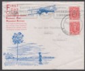 Click for more photos and details Southern Rhodesia 1937 KGV 1d x2 First Flight Beira Cover Used SALISBURY MLANJE