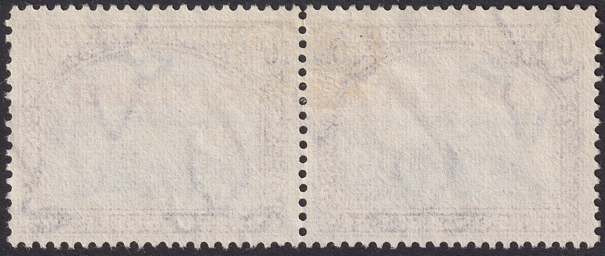 South West Africa 1952 KGVI Official 6d Blue and Brown Pair Used SG O32 cat £42
