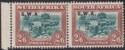 South West Africa 1927 KGV SWA Opt 2sh6d p14x13½ Pair No Stop Mint SG65ba c£225