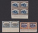 South West Africa 1931 KGV 2d, 3d, 1sh3d Imprint Block/Pairs Mint