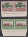 South West Africa 1931 KGV 5sh, 10sh Imprint Pairs Unused SG83-84
