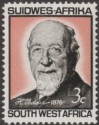 Click for more photos and details South West Africa 1966 Dr H Vedder 3c UPU Swiss Paper Variety Mint SG200 var