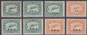 South West Africa 1930 KGV Airmail 4d Green, 1sh Orange Overprint Selection Mint