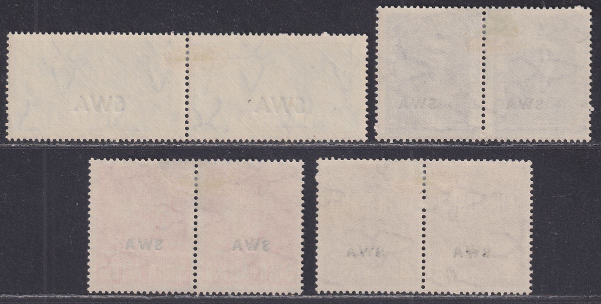 South West Africa 1941-43 KGVI War Effort Overprint Part Set to 6d Mint
