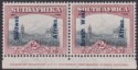 South West Africa 1927 KGV Overprint 2d Grey and Purple Imprint Pair Mint SG49