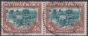 South West Africa 1927 KGV Overprint 2sh6d Green + Brown Pair Used SG65 cat £85