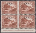 South West Africa 1928 KGV Overprint 4d Brown Imprint Block Mint SG62 cat £24+