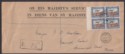 South West Africa 1935 KGV Airmail 3d x4 OHMS Cover Windhoek-Kimberley cat £80