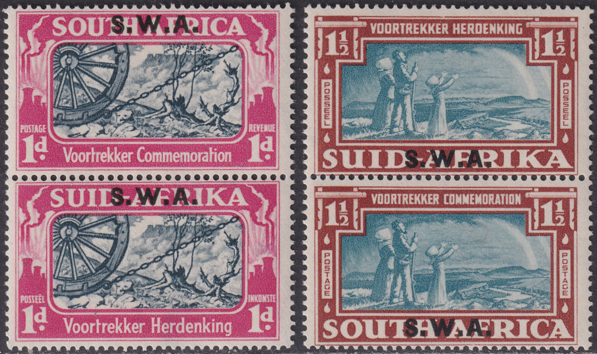 South West Africa 1938 KGVI Voortrekker Commemoration Mint SG109-110 cat £38