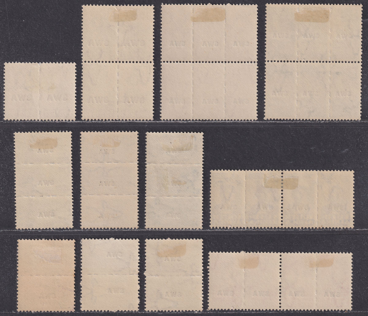 South West Africa 1943 KGVI War Effort Reduced Size Opt Set Mint SG123-130