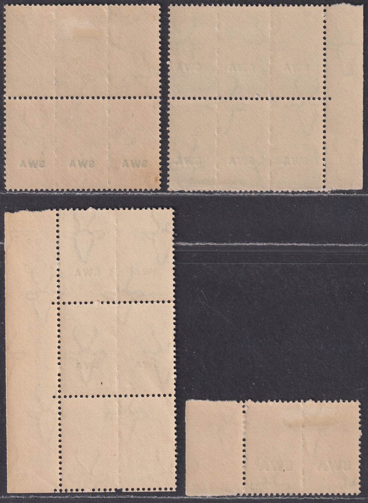 South West Africa 1943 KGVI War Effort Reduced Size Opt Margin Set to 2d Mint