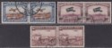 South West Africa 1931-37 KGVI Airmail 3d, 10d, Mail Train 1½d Used SG86-87 SG96