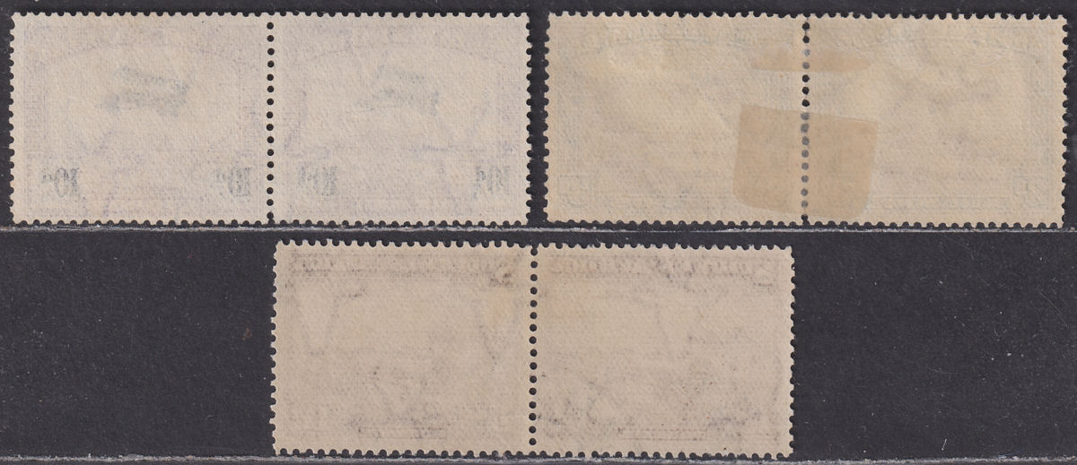 South West Africa 1931-37 KGVI Airmail 3d, 10d, Mail Train 1½d Used SG86-87 SG96