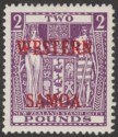 Samoa 1955 QEII Postal Fiscal £2 Bright Purple Mint SG235