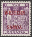Click for more photos and details Samoa 1955 QEII Postal Fiscal £2 Bright Purple Mint SG235