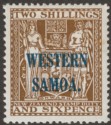 Click for more photos and details Samoa 1945 KGVI Postal Fiscal 2sh6d Deep Brown Mint SG207