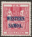 Click for more photos and details Samoa 1946 Postal Fiscal 10sh Carmine-Lake Mint SG209