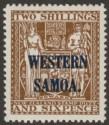 Click for more photos and details Samoa 1945 KGVI Postal Fiscal 2sh6d Deep Brown Mint SG207