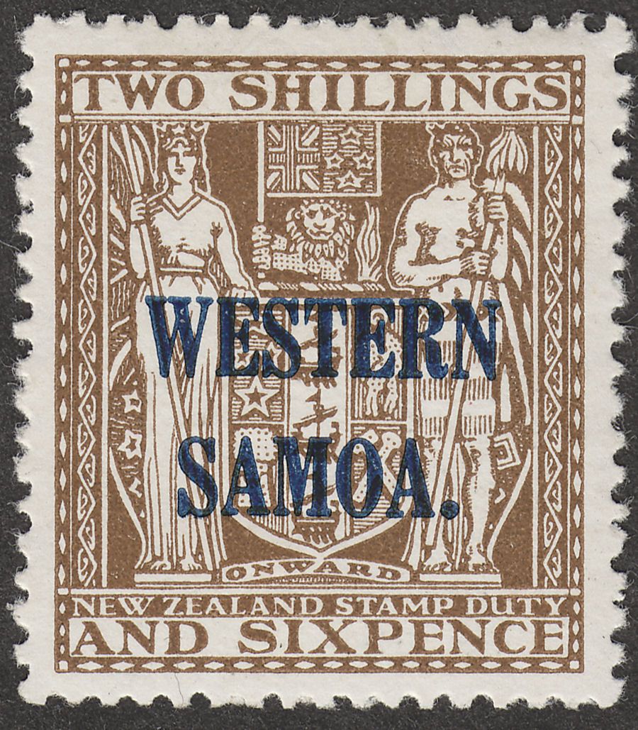 Samoa 1935 KGV Postal Fiscal 2sh6d Deep Brown Mint SG189