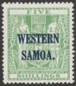 Samoa 1935 KGV Postal Fiscal 5sh Green on Cowan Paper Mint SG190