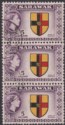 Click for more photos and details Sarawak 1957 Queen Elizabeth II Arms $5 Strip of 3 Used SG202 cat £60