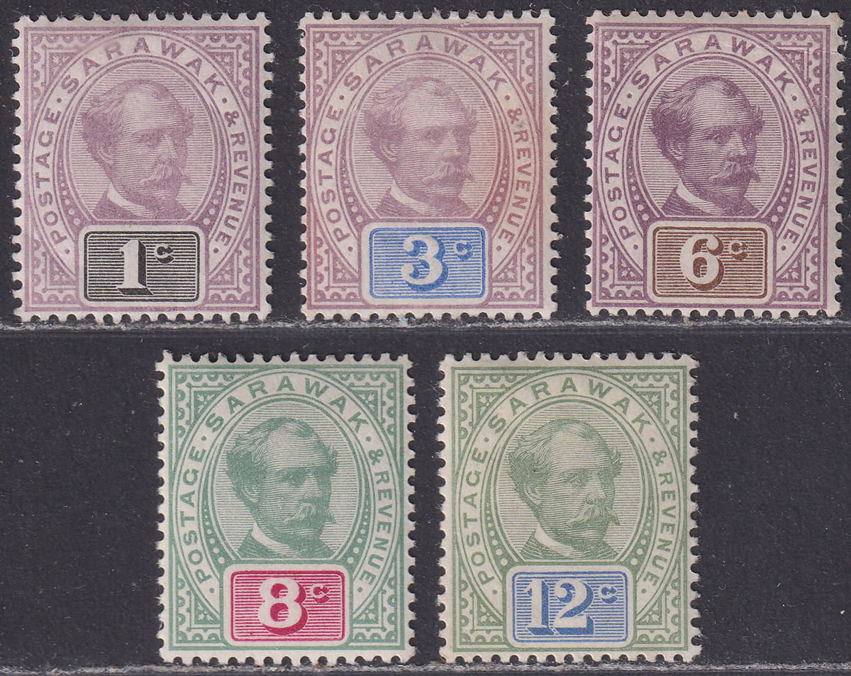 Sarawak 1888-97 QV Sir Charles Brooke Part Set to 12c Mint