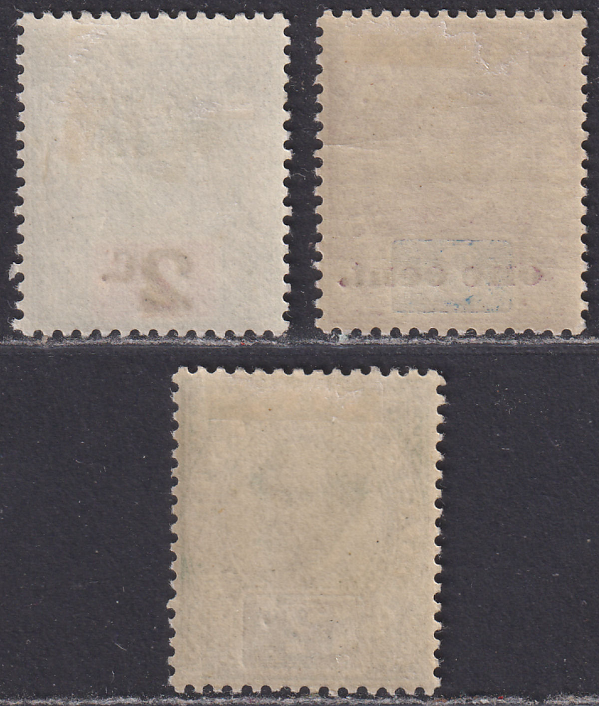 Sarawak 1889-92 QV Brooke 1c, 2c, 5c Surcharges Mint SG23-25 cat £50