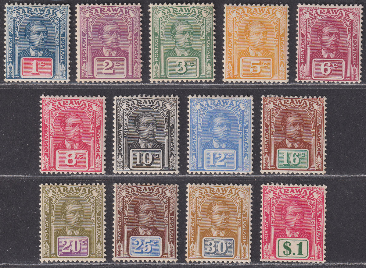 Sarawak 1928 KGV Sir Charles Vyner Brooke Part Set to $1 Mint