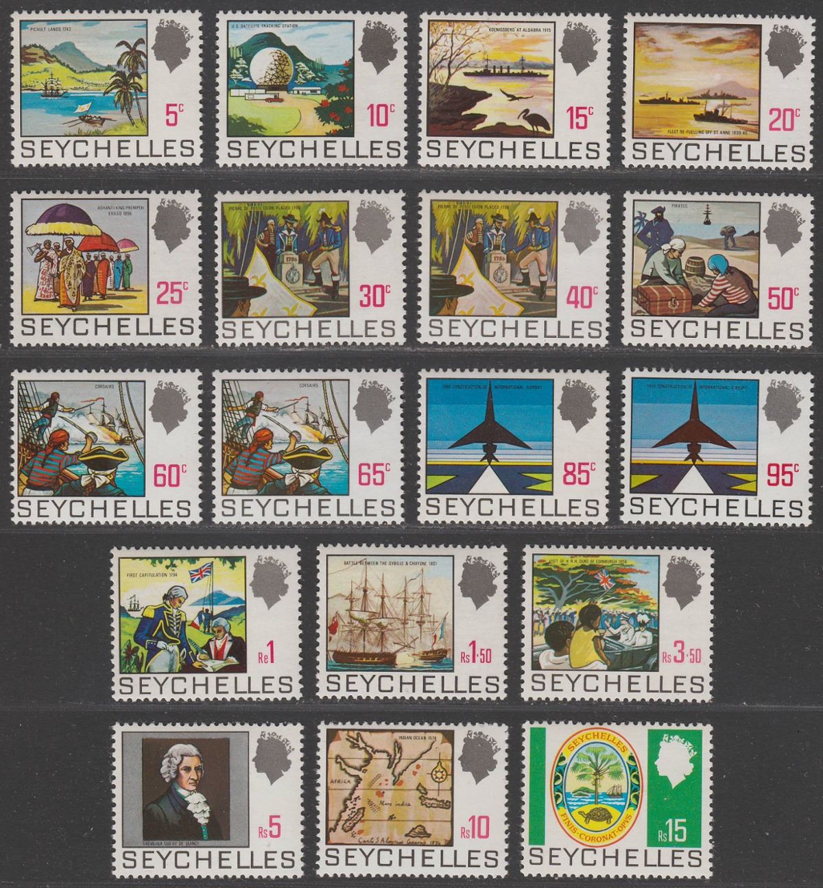 Seychelles 1969 Queen Elizabeth II Set Mint SG262-279 cat £28