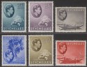Seychelles 1938 King George VI Part Set to 5r Mint