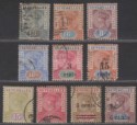 Seychelles 1890-1902 Queen Victoria Selection inc Surcharges Used