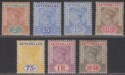 Seychelles 1897-1900 Queen Victoria Part Set to 1r.50 Mint