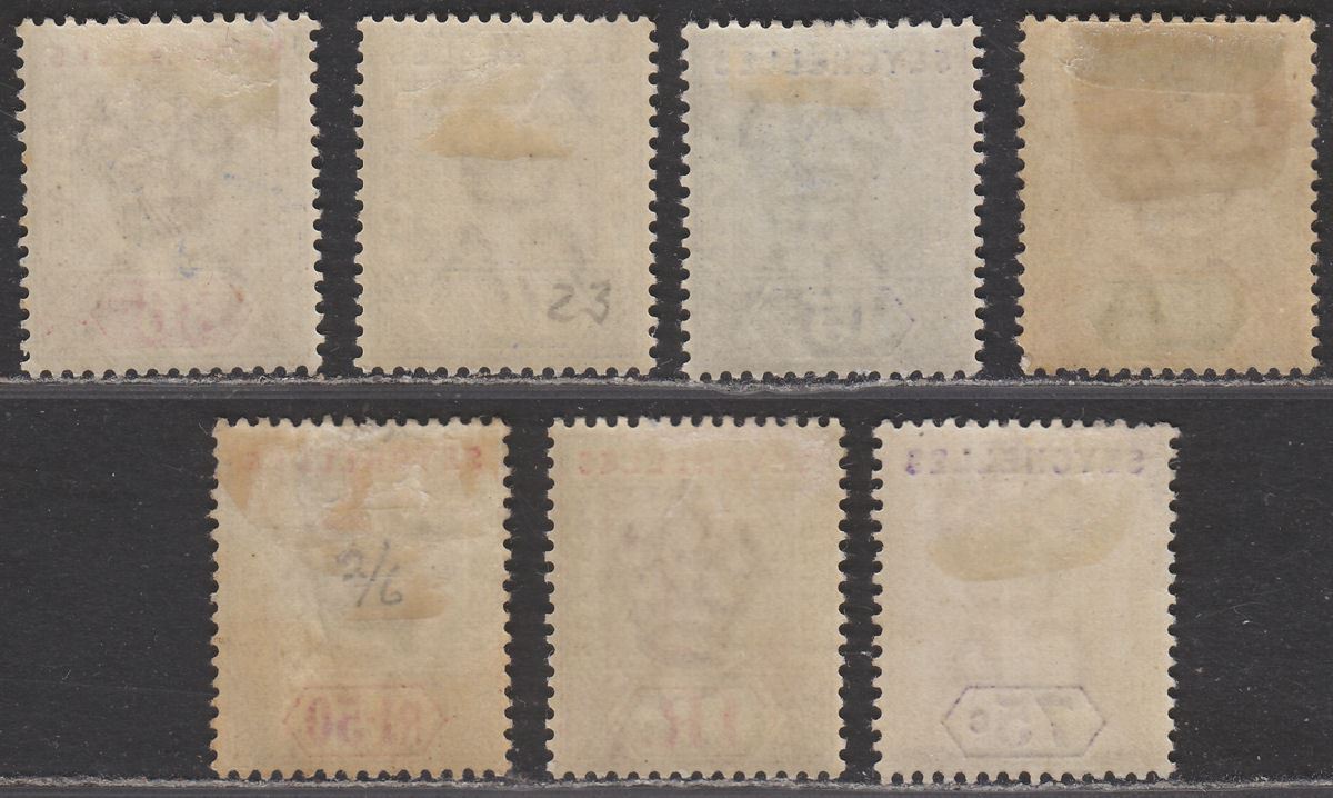 Seychelles 1897-1900 Queen Victoria Part Set to 1r.50 Mint