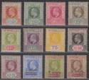 Seychelles 1903 King Edward VII Part Set to 2r.25 + Surcharge Set Mostly Mint